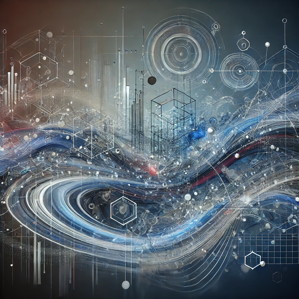 ForwardEdge: Data - a pattern made of blue and red number on a dark blue background